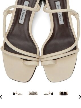 EMME PARSONS OFF-WHITE BRERA HEELED SANDALS